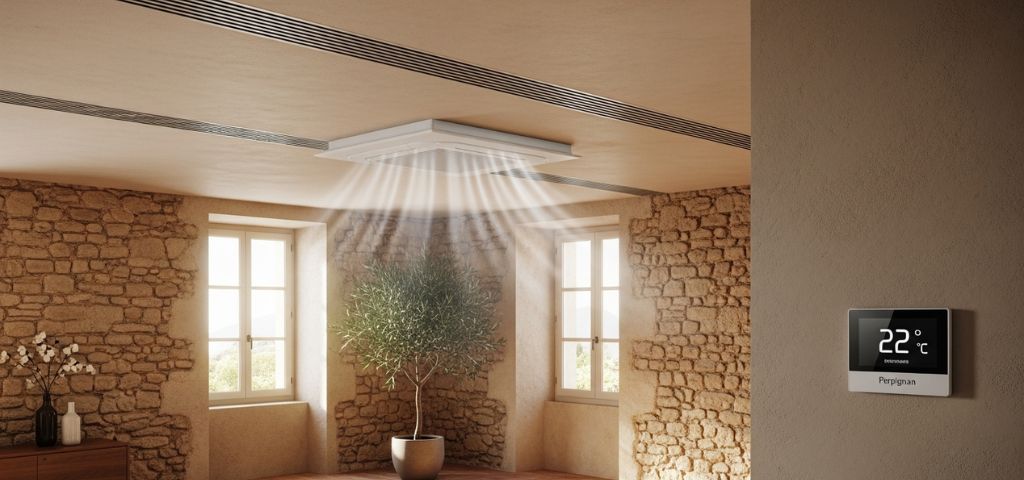 Installation d’une climatisation gainable 6 bouches à Perpignan